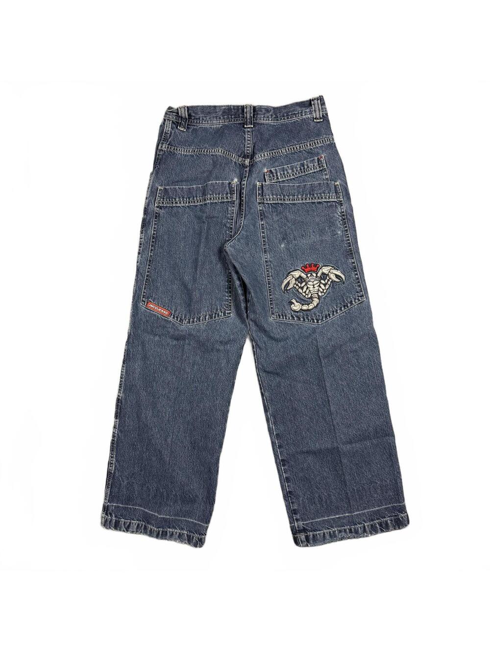 Vintage JNCO Jeans Baggy Scorpion Wide Leg Womens 28x29 (Youth 16)